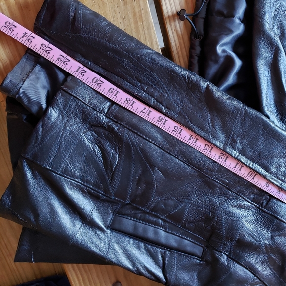 Leather Patchwork Coat - Picture 5 of 8